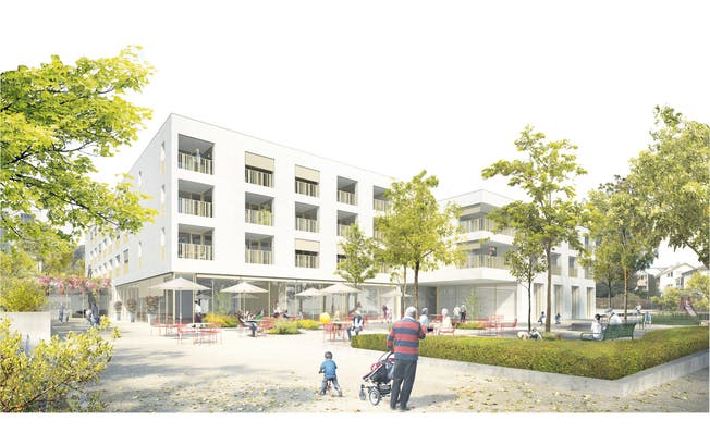 Ja oder Nein? So soll das geplante Alterszentrum aussehen, welches die Investorin Oase Holding im Weiler Kindhausen bauen wird.