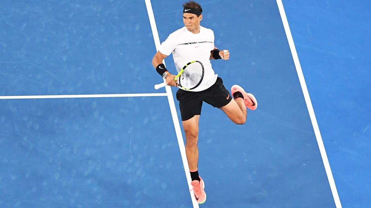 Der Spanier jubelt: Zum ersten Mal seit eineinhalb Jahren zieht Rafael Nadal in den Halbfinal eines Grand Slams ein.