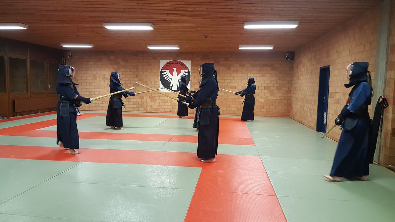 Zu Gast im Kendo-Training des Ten Do Kan Aarau Hauptprobe für die SM: Training drei Tage vor den Kendo-Schweizermeisterschaften 2016 in Aarau