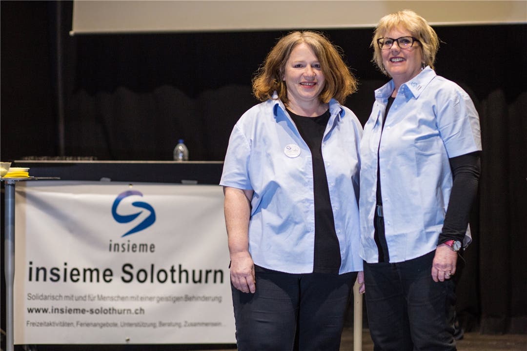 Die Co-Präsidentinnen Claudia Ruegsegger und Sonia von Allmen von Insieme aus Solothurn Insieme, die «Vereinigung für Menschen mit einer geistigen Behinderung» wurde für ihren Einsatz zugunsten der Anliegen von Menschen mit einer geistigen Behinderung nominiert