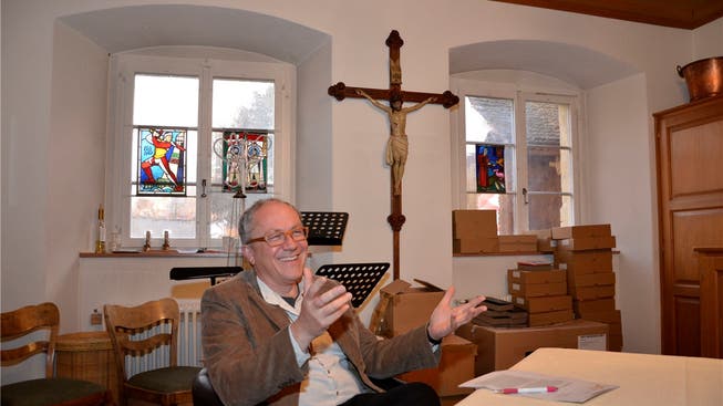 Felix Terrier, der designierte Leiter des Pastoralraums Birstal, beim Gespräch in der heutigen Sakristei des Klosters Dornach.