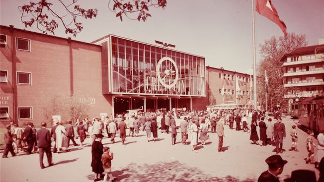 1957 stand die Muba vor einem Boom, der fast Jahrzehnte anhielt. Im Bild die 1953 erbaute Rundhofhalle.