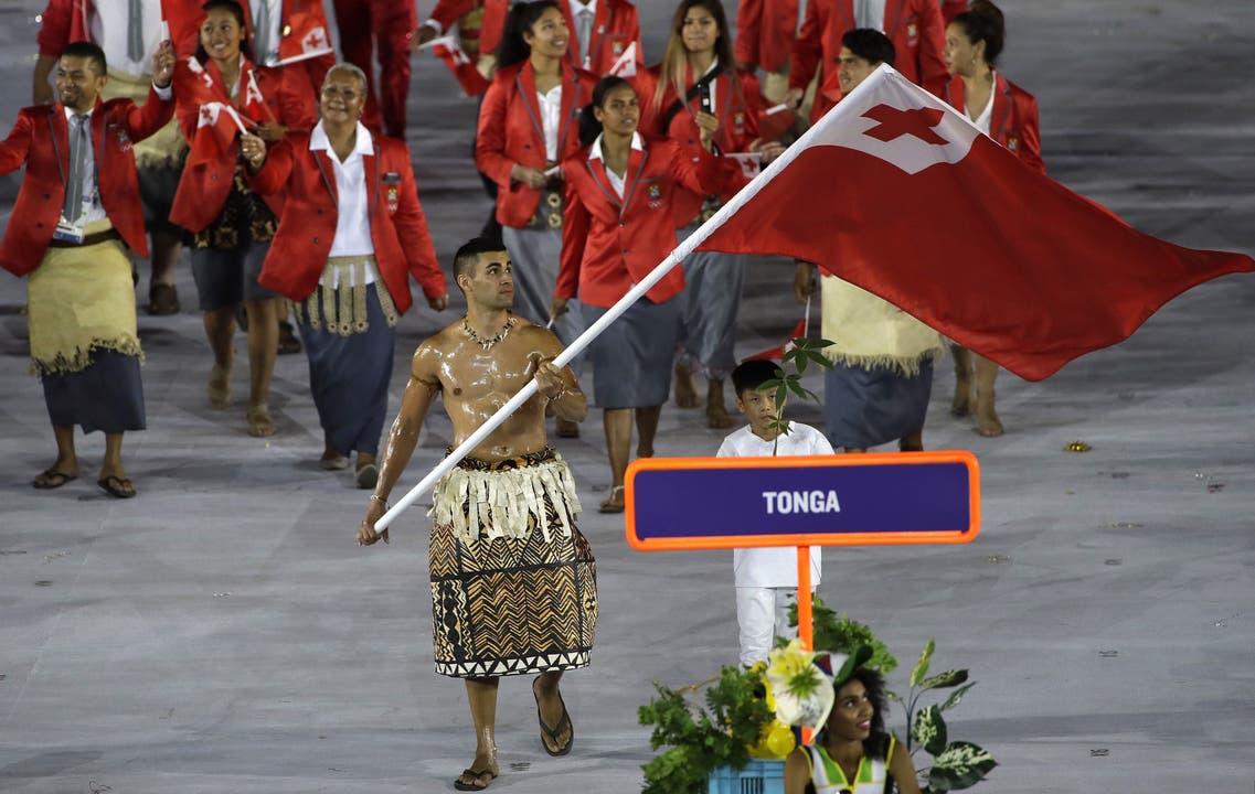 Pita Taufatofua aus Tonga vor zwei Jahren an den Sommerspielen von Rio de Janeiro