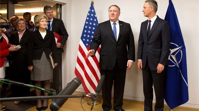 US-Aussenminister Mike Pompeo (Mitte)