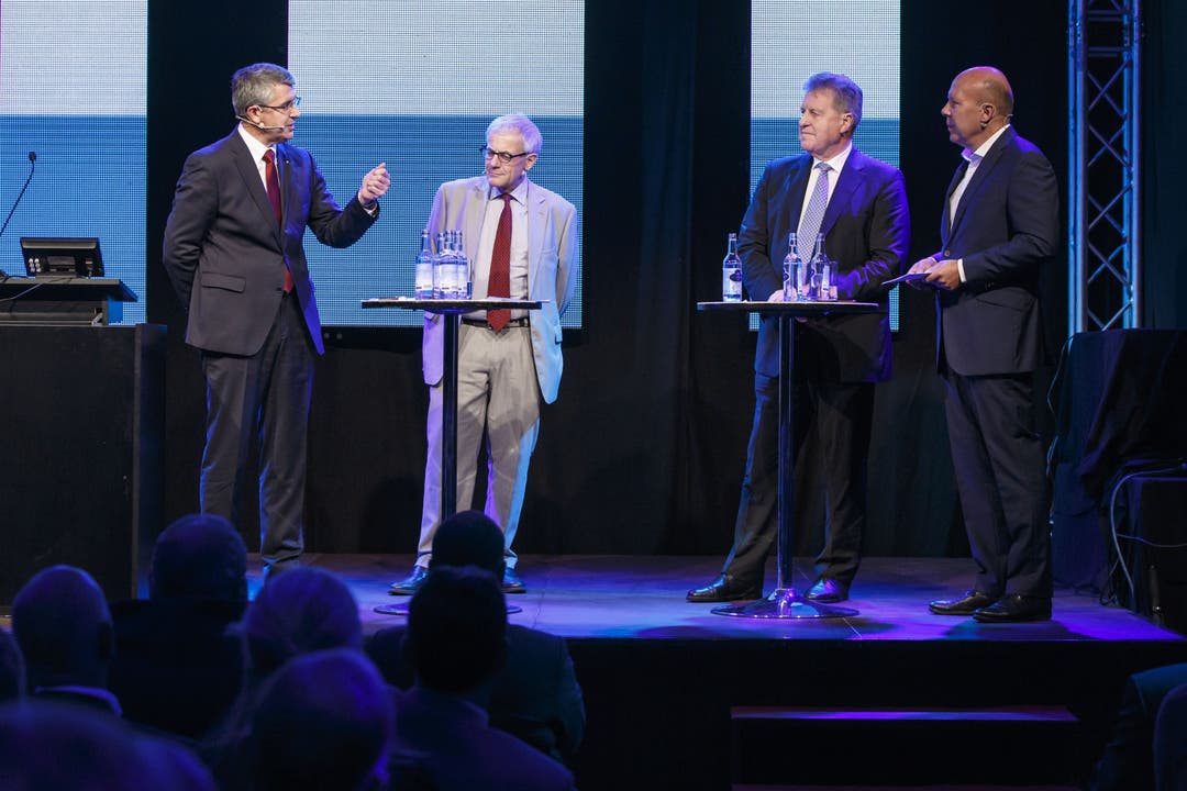 An einem HESO-Podium diskutiert Markus Graf 2017 mit Stadtpräsident Kurt Fluri und Unternehmer Josef Maushart