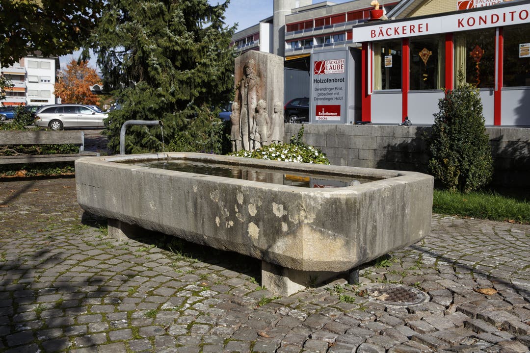 Der Brunnen auf dem Pestalozziplatz in Derendingen