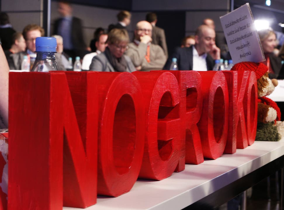 "No Groko": Sie wollen keine Grosse Koalition – nun kommt es zumindest zu Verhandlungen.