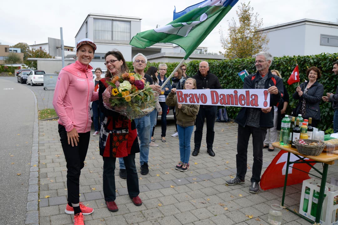 Triathletin Daniela Ryf wird in Feldbrunnen-St. Niklaus empfangen