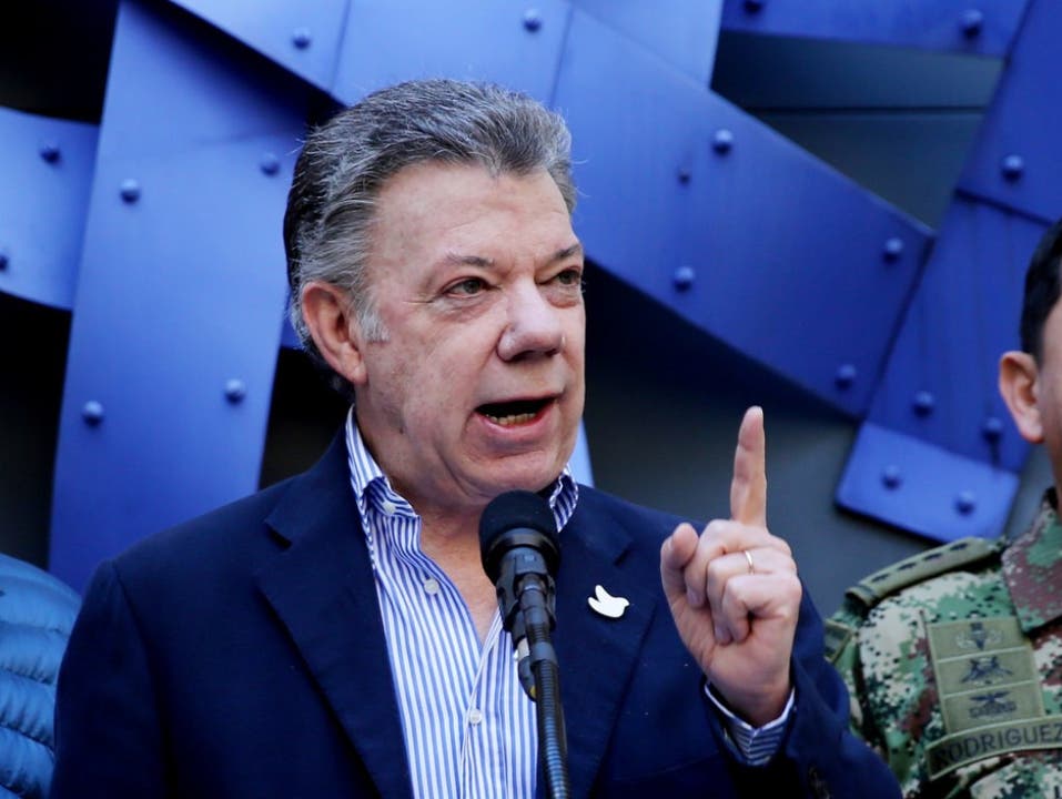 2016: Kolumbiens Präsident Juan Manuel Santos erhielt den Nobelpreis für Frieden - nachdem er mit der ELN-Guerillia den Friedensvertrag unterzeichnete.