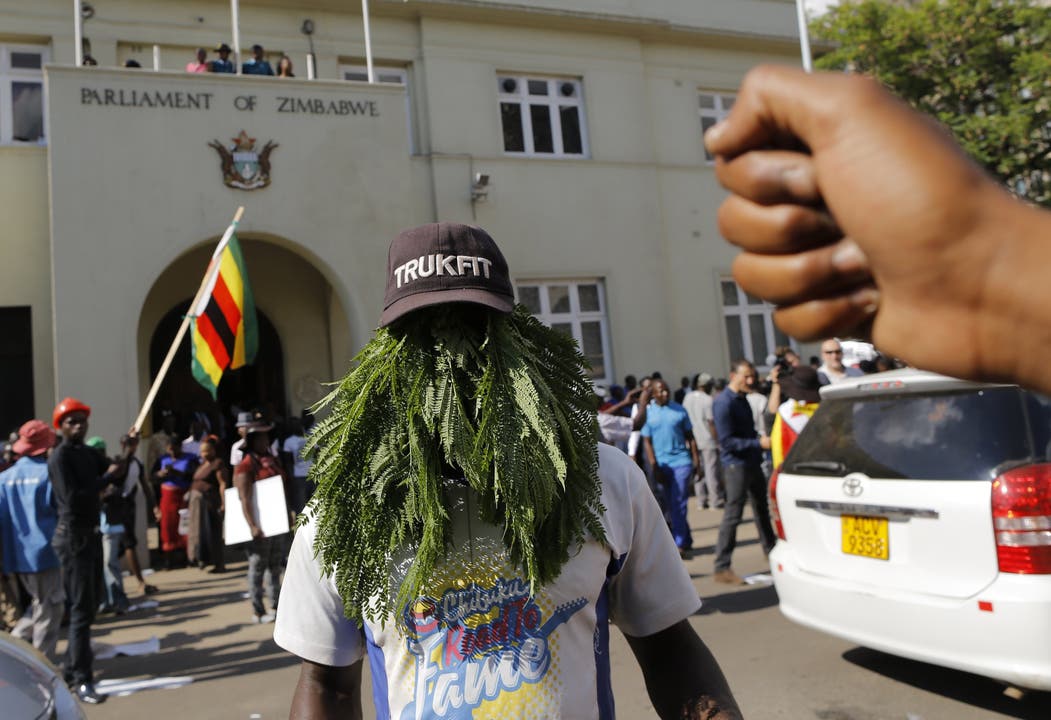 Impressionen von den Protesten in Harare gegen Robert Mugabe