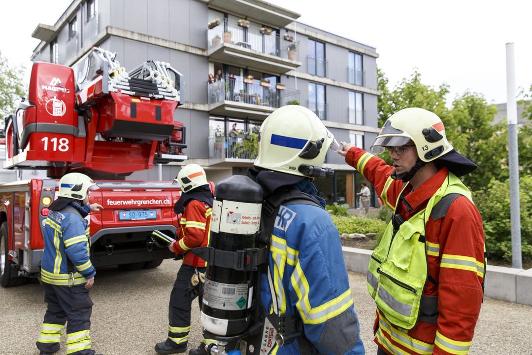Evakuierungsübung mit Behinderten im Rodaniaheim Grenchen