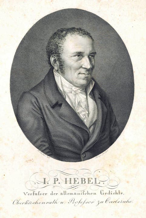 Johann Peter Hebel im Alter von etwa 50 Jahren, 1810.