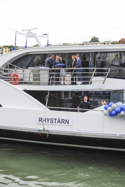 Das neue Schiff wurde auf den Namen «Rhystärn» getauft. Taufpatin ist Kathrin Renggli, Leiterin Europäisches Jugendchor Festival Basel.