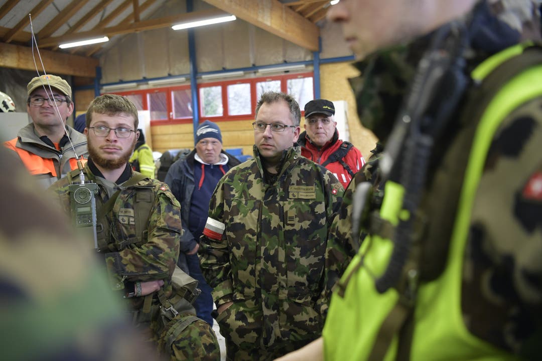 Maj Fabian Niederberger, Kommandant Kantonales Katastrophen Einsatzelement Aarau, hat die Übung in Zusammenarbeit mit Einsatzleiter Lt Christoph Scholl von LePiMe koordiniert.
