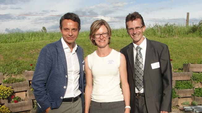 Referierten (v.l.): Bernhard Heusler, Tanja Wyss (Wirtschaftskommission), Daniel Nützi.