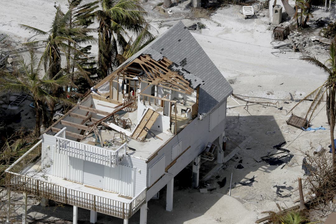 Irma hat diesem Haus in Florida das Dach geraubt.