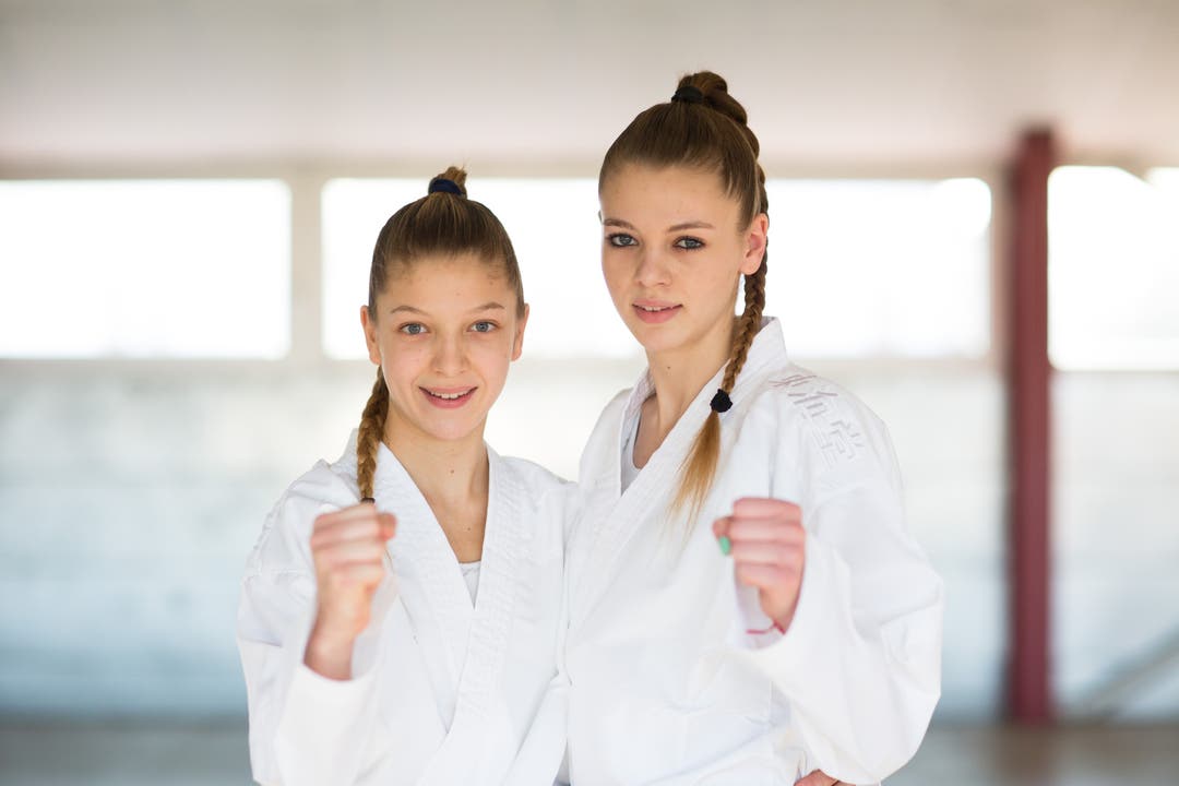 Karate-Schwestern Lucia und Bortot aus Rüti bei Büren