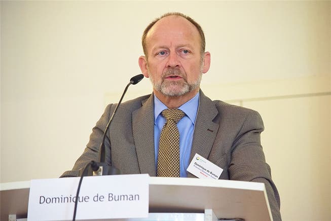 Dominique de Buman, Präsident von Biomasse Suisse, widmete sich der Frage, wie Bioenergie das Klima schützen kann.