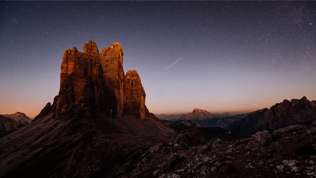 Dieses Foto der Drei Zinnen in den Dolomiten gehört zu den Lieblingsfotos des Würenlosers Peter Wey. Zvg/Peter Wey