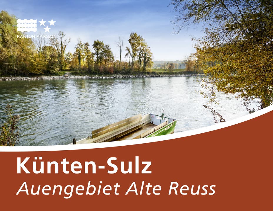 Strassenschild Künten-Sulz Auengebiet Alte Reuss