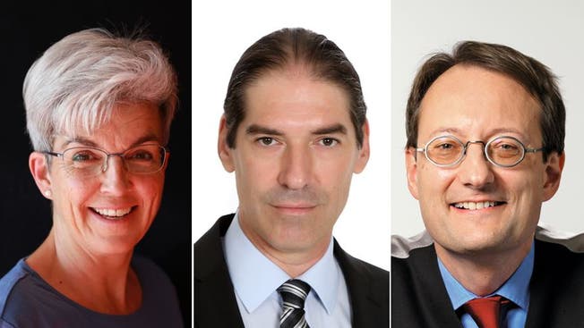 Niederrohrdorfs neue Gemeinderats-Kandidaten Gisela Greder, Patrik Hitz und Andreas Obermeyer