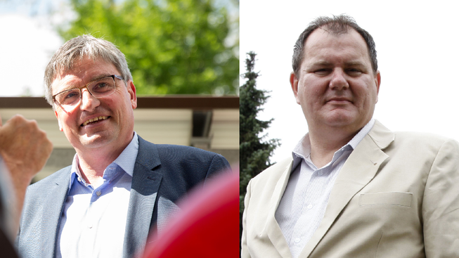 Wer wird der neue VSEG-Präsident? Stefan Hug-Portmann (links im Bild) oder Roger Siegenthaler?