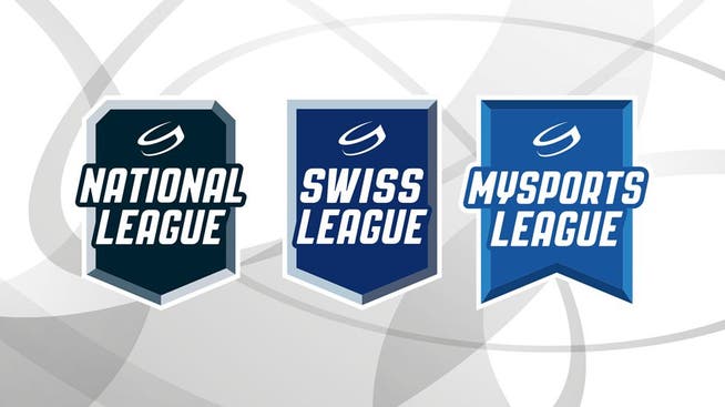 So sehen die neuen Logos der drei höchsten Schweizer Ligen aus: Die NLB heisst neu «Swiss League».