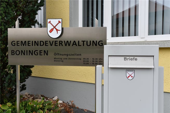Das resultierende Minus fällt leicht geringer aus als im Voraus budgetiert (im Bild: die Gemeindeverwaltung Boningen).