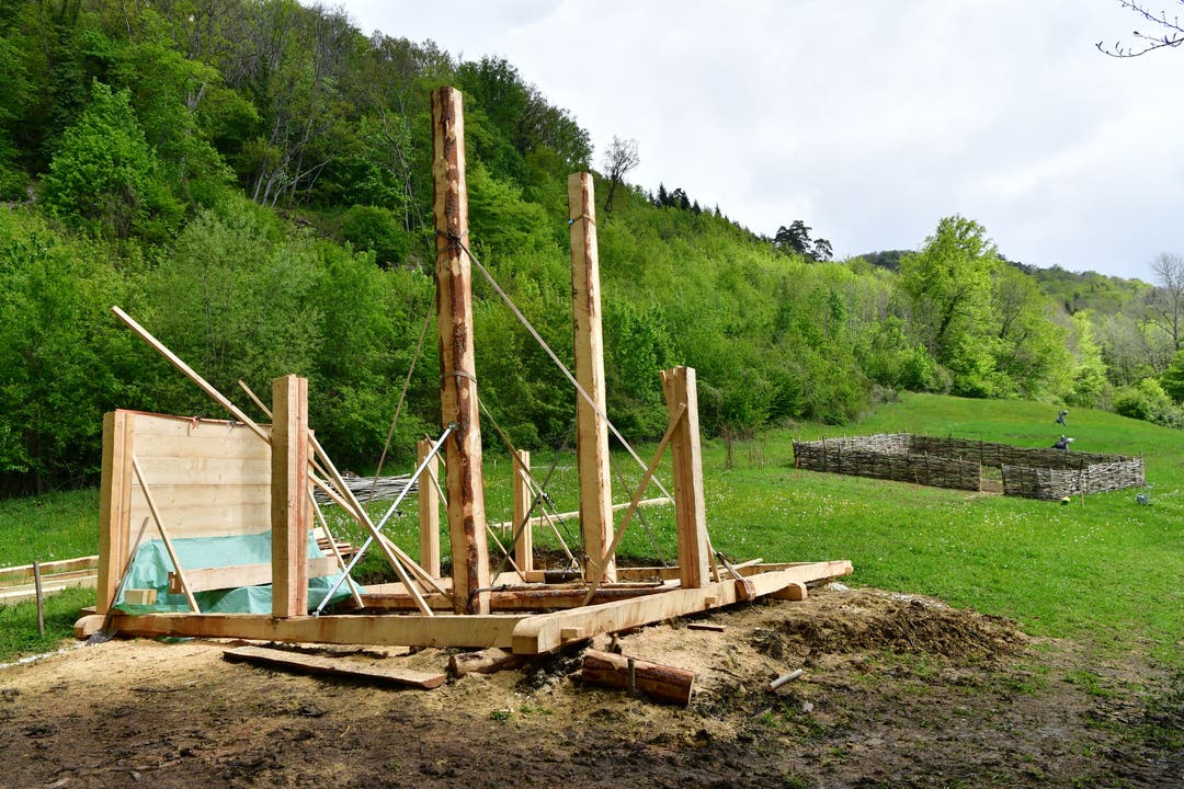 Aufbau zum "Schweiz-Aktuell"-Sommerprojekt Leben wie vor 500 Jahren in Oensingen