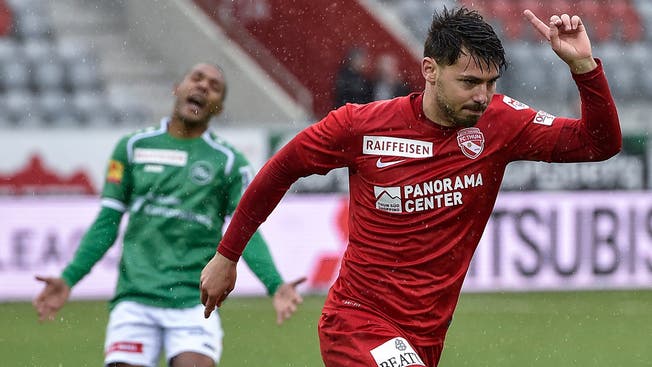 Gianluca Frontino, hier noch im FC Thun Dress, wechselt per sofort zum FC Aarau.
