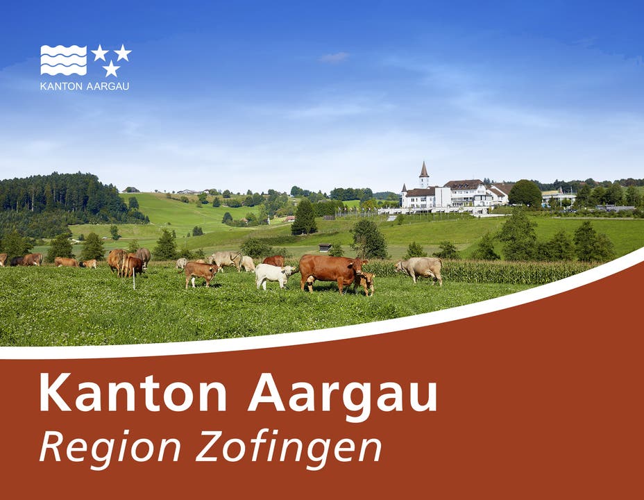 Strassenschild Kanton Aargau Region Zofingen