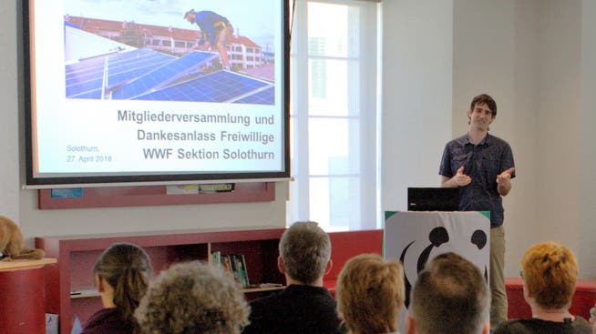 Co-Präsident Daniel Felder präsentiert die WWF-Highlights.