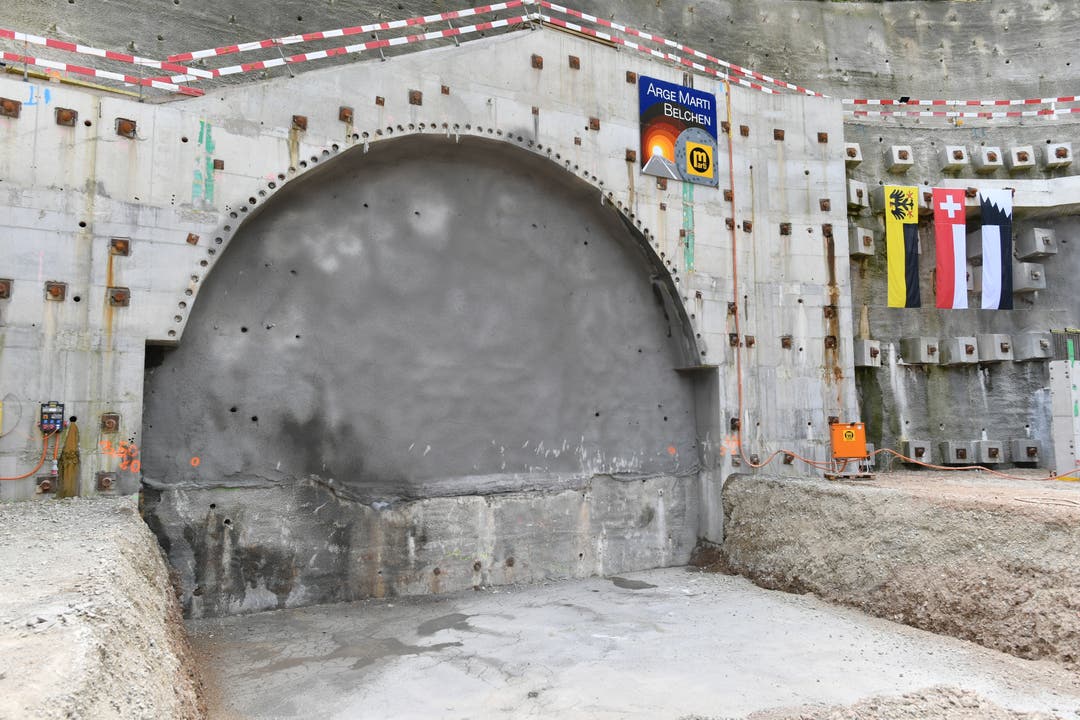 Kurz vor dem Durchstich des A2-Sanierungstunnels am Belchen am 21. Juni 2017