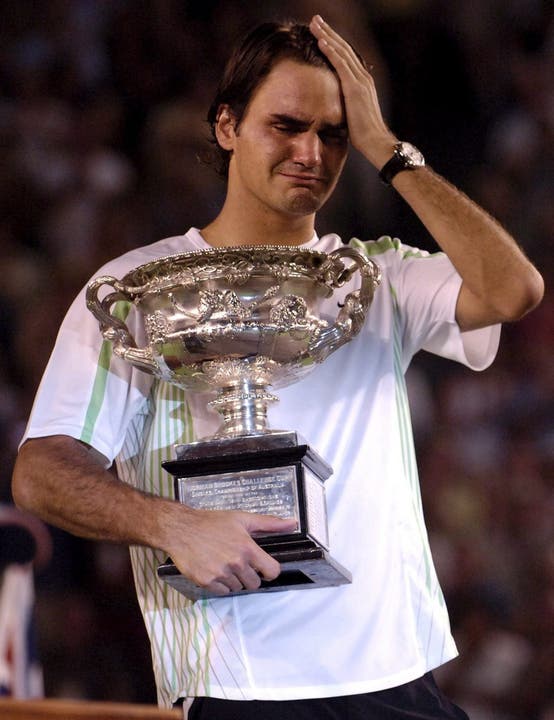 35. Titel: Ein emotionaler Titel: Federer gewinnt 2006 die Australian Open Marcos Baghdatis, 5:7, 7:5, 6:0, 6:2
