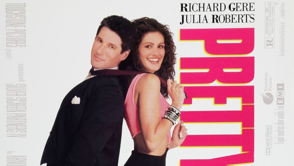 Pretty Woman (1990) Geschäftsmann liebt Prostituierte. Zunächst war kein Happy End vorgesehen, doch die Chemie zwischen Richard Gere und Julia Roberts war zu gut.