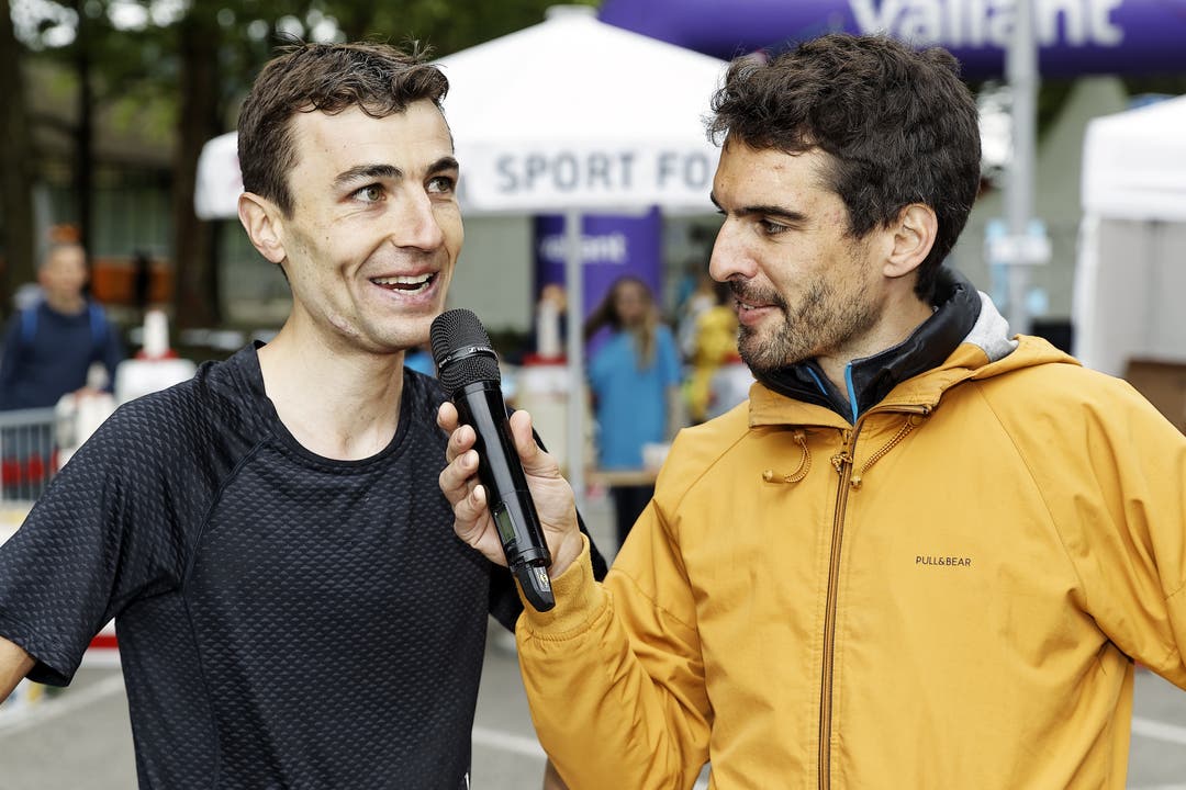 Aargau Marathon 2018 Fabian Meier gibt nach seinem Sieg ein Interview.