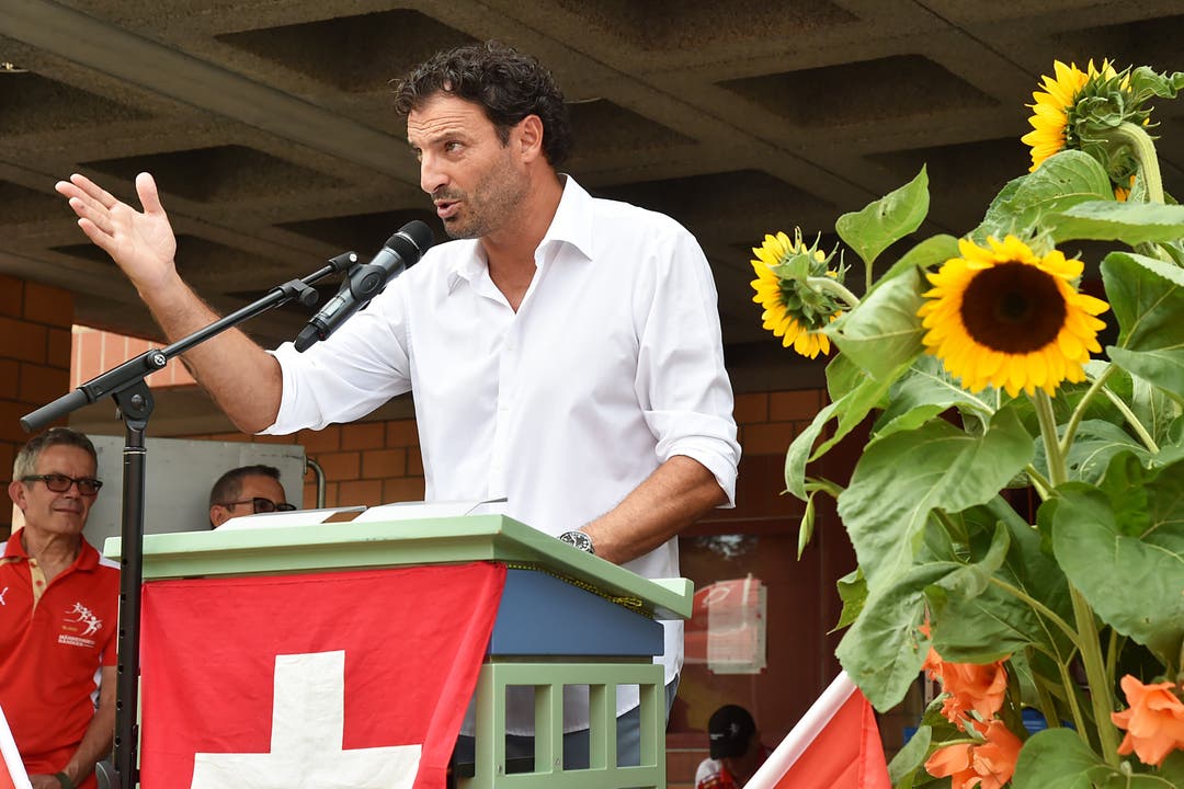 Zurvor hielt Carlos Lima, Handballtrainer und ehemaliger Schweizer Natispieler die 1.August-Rede.