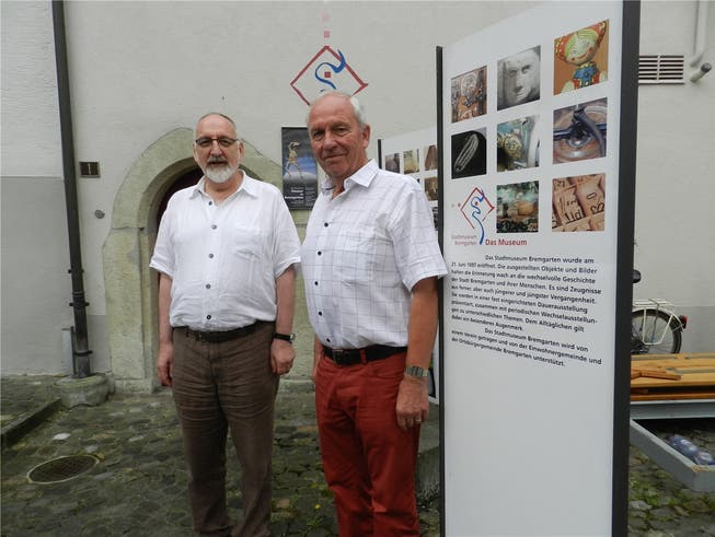 Museumspräsident Fridolin Kurmann (l.) mit seinem Vorgänger Walter Troxler. BA