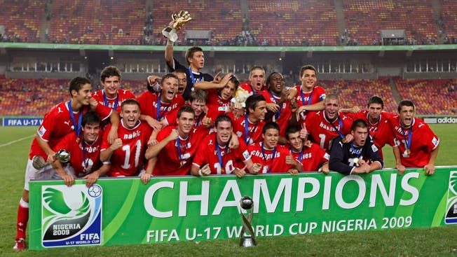 2009 feierte die U17-Nationalteam den totalen triumph: Die Schweizer feiern den WM-Titel in Nigeria.