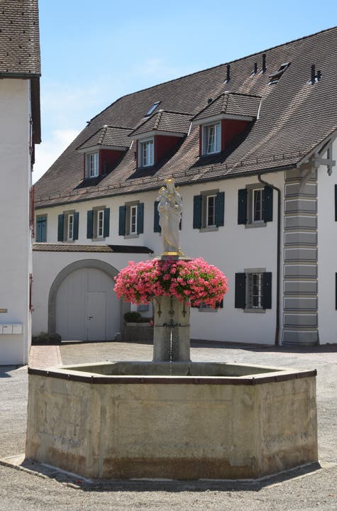 Der schöne Brunnen im Hof des Klosters Hermetschwil.