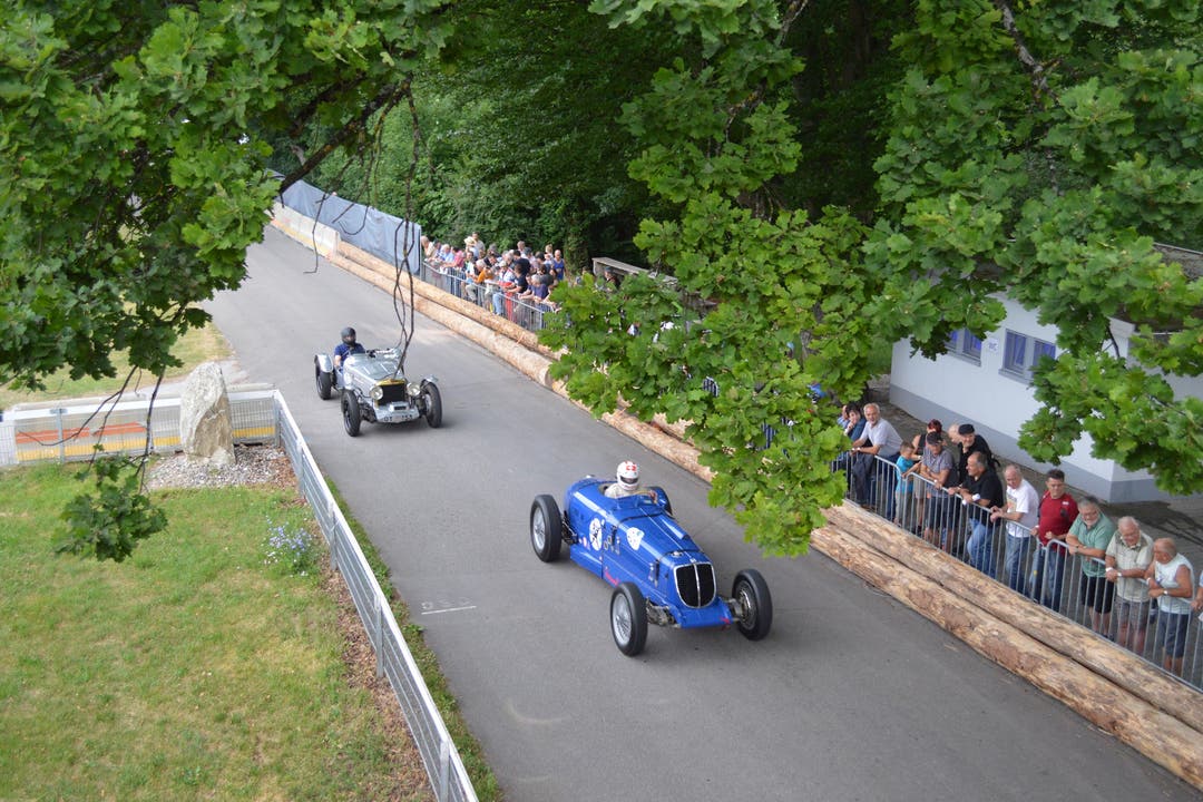 Oldtimer GP Im Brugger Schachen läuft etwas: Diese Rennwagen führen schon in den 30er.