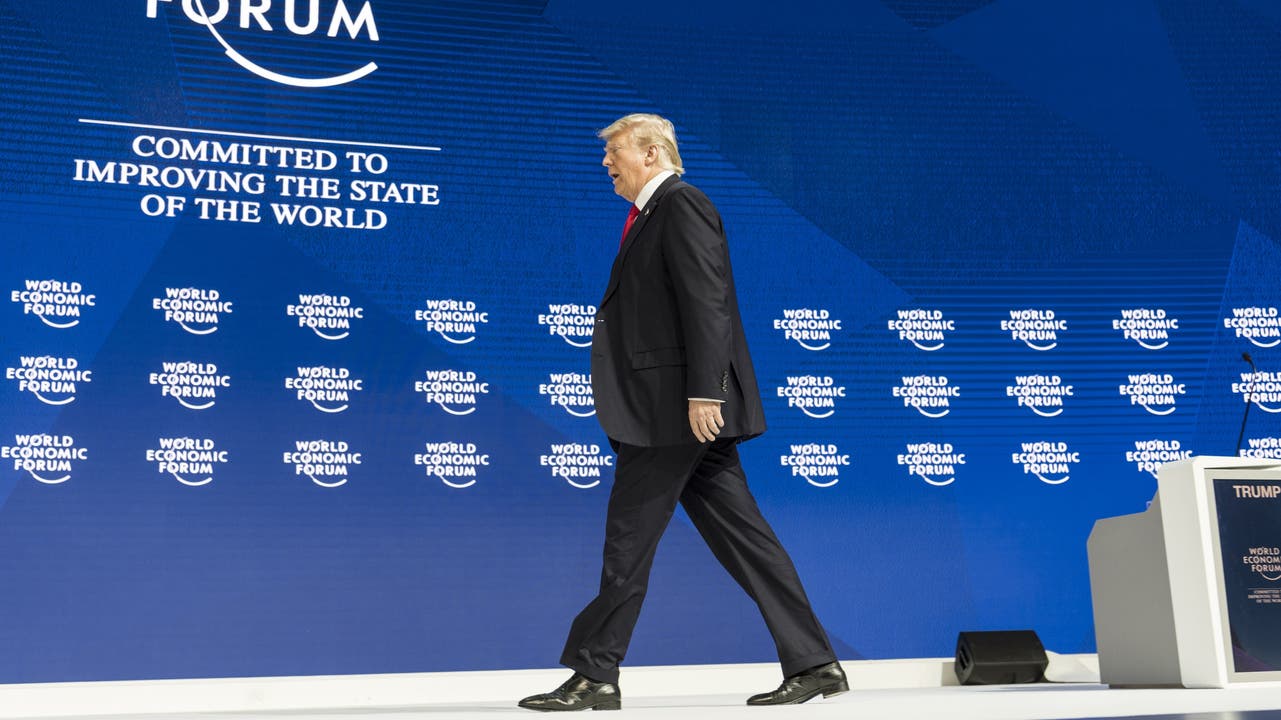 Trump beendet seine Rede in Davos