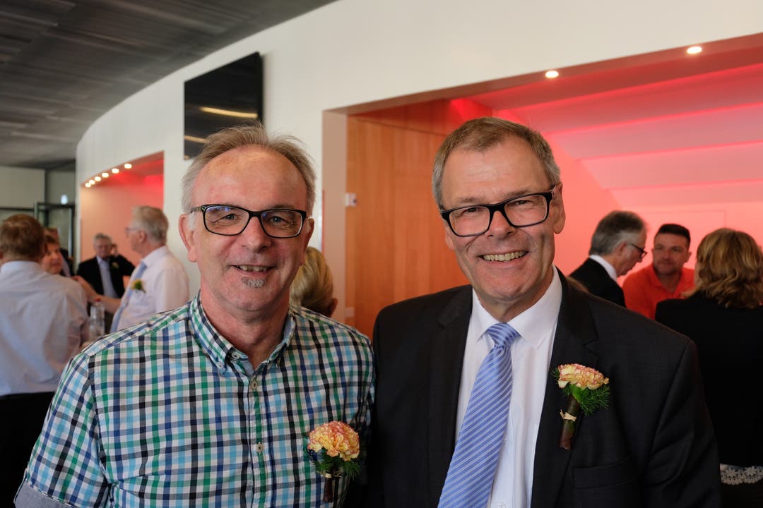 Der scheidende Schlieremer Stadtrat Pierre Dalcher (SVP) und der Dietiker alt Stadtpräsident Otto Müller (FDP).