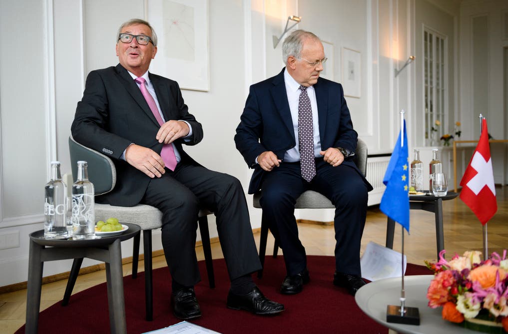 Zu Besuch in Zürich: Juncker und Schneider-Ammann diskutieren die Umsetzung der Masseneinwanderungsinitiative.