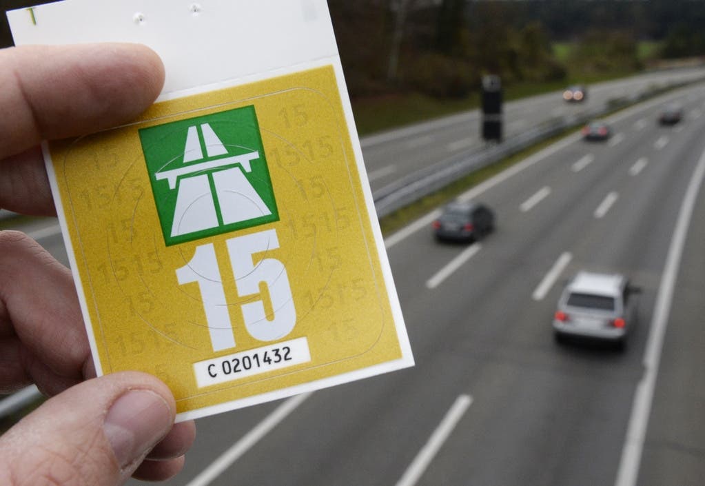 Die Autobahn-Vignette 2015.