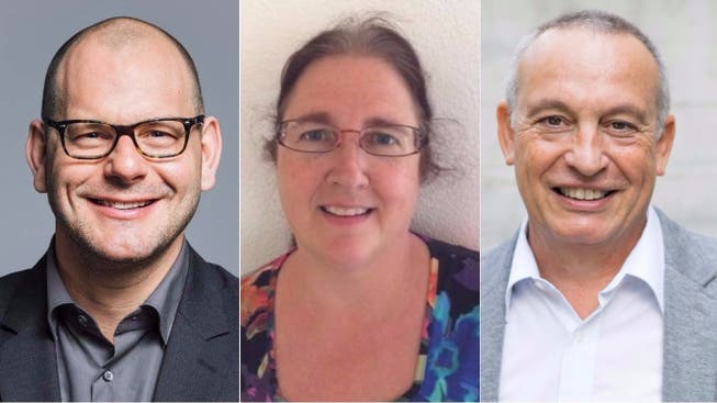 Marcel Lang, Claudia Salomon-Burri und Roger Mohr kandidieren für den Gemeinderat.