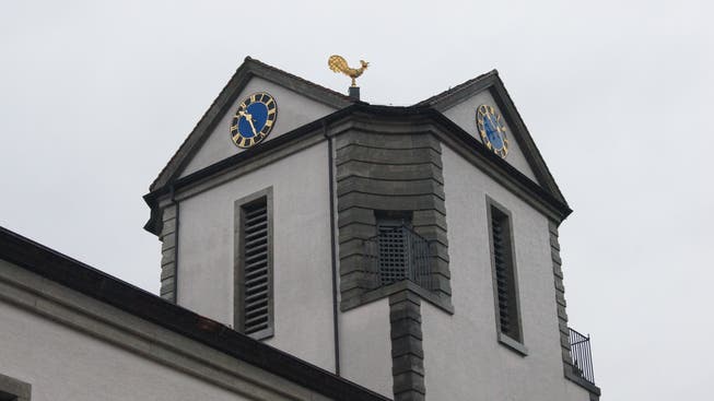 Der Glockenturm der reformierten Kirche von Wohlen.