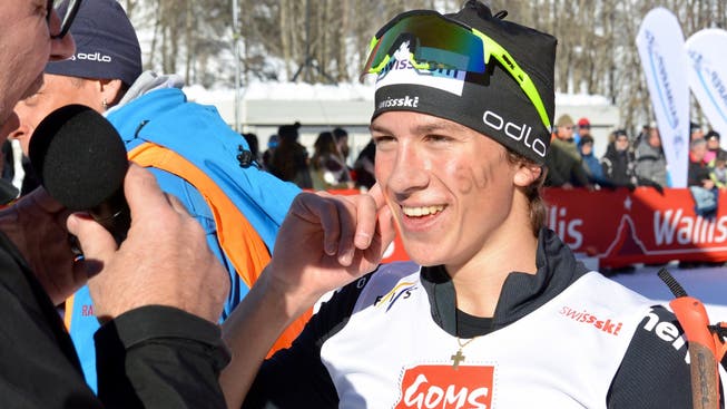 Valerio Grond holt sich die Bronzemedaille an den Nordischen Junioren Weltmeisterschaften im Goms.