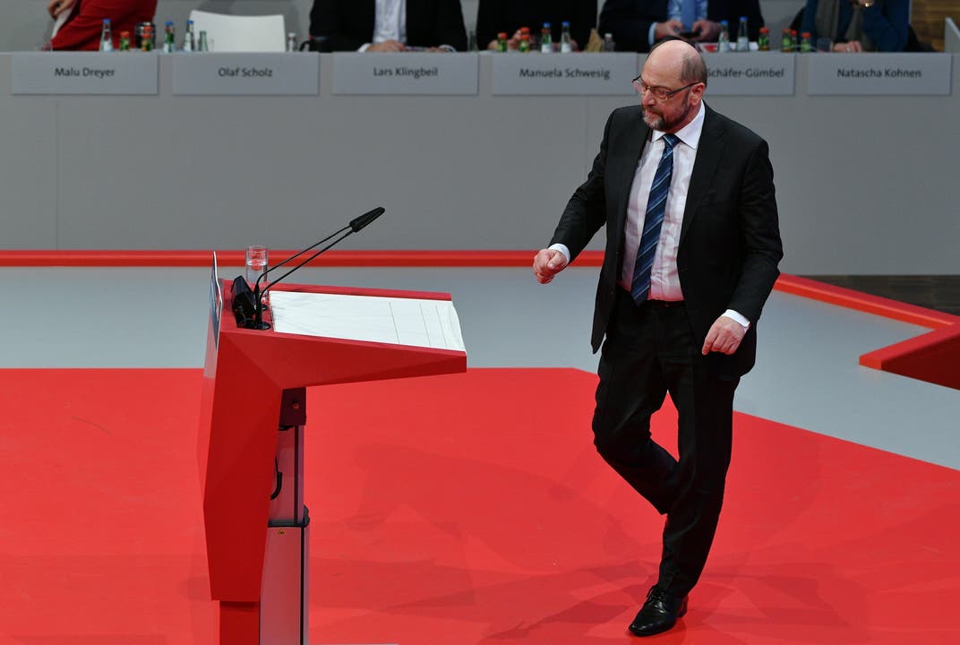 Schulz ergriff am ausserordentlichen Parteitag das Wort.