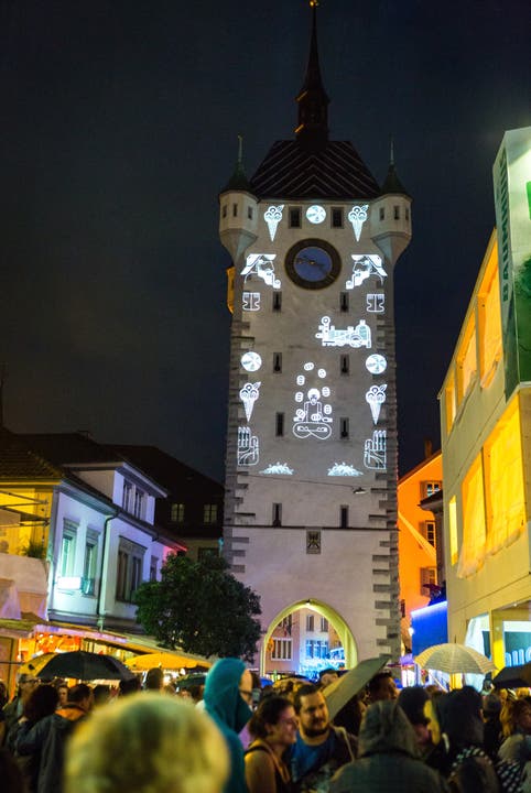 Illumination Stadtturm Baden